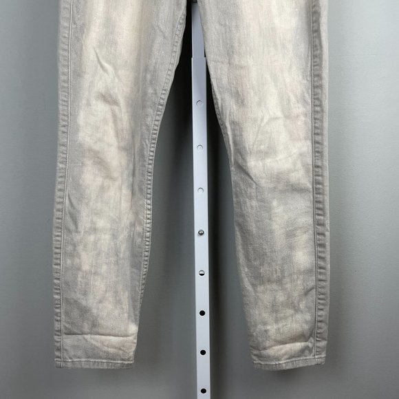7 For All Mankind The‎ Mid Rise Cropped Skinny Jeans Faded Gray Size 27 - Picture 3 of 8